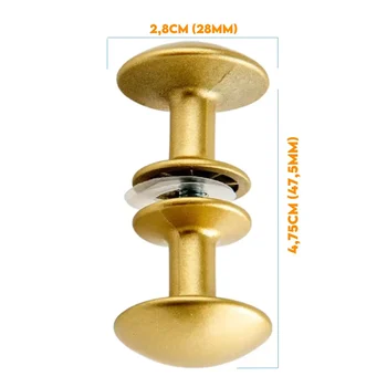 Puxador Box Redondo Medio Dourado Fosco 35208102