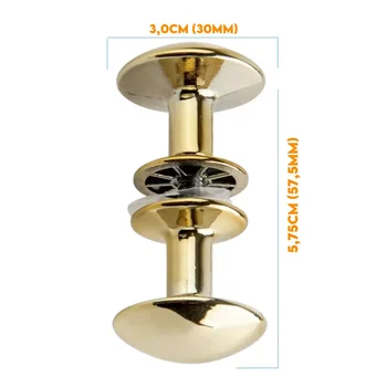 Puxador Box Redondo Grande Dourado Brilho 3520803