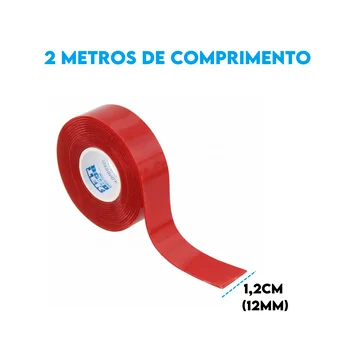 Fita Dupla Face Acrílica Externa Tekbond 12mmX2m -  450020