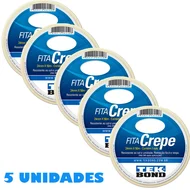 5 Fita Crepe 24mm x 50m Tekbond
