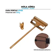 Mola Aérea Ouro Starfer Fechamento Porta Leve até 30Kg