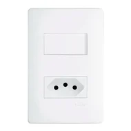 Conjunto Interruptor e Tomada Fame Habitat 2P + T 20A 250V