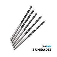 5 Brocas de 3 Pontas Irwin 110x8mm Para Madeira IW1856