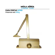 Mola Aérea Ouro Starfer Fechamento Automático Porta Leve até 50Kg