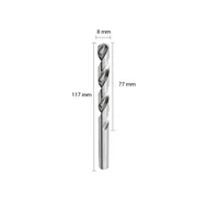Broca de Aço Rápido para Metal DIN 338 de 8mm x 117mm IRWIN