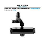 Mola Aérea 2002 Preto Gold Fechamento Porta até 90 cm 45kg