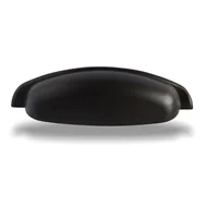Puxador Concha 128mm Preto Fosco 12,8 cm