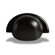 Puxador Concha 64mm Preto Fosco 6,4cm