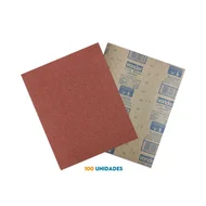 100 Folhas Lixa Massa Grão 80 225x275mm Vonder