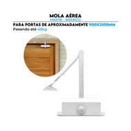Mola Aérea MAP1B Branco Perx Fechamento Porta até 90cm 45kg