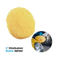 Boina com Fecho de Contato Amarela Macia 5" polegadas