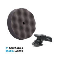Boina com Fecho de Contato Espuma Preta Normal 5" polegadas