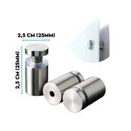 Prolongador Aço Inox 2,5X2,5cm Polido