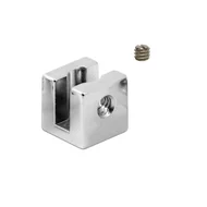 Suporte Fenda Quadrada Premium 6mm Para Prateleira De Vidro