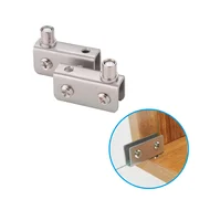 Par Dobradiça Para Vitrine Rack Armário Porta De Vidro 4mm a 8mm
