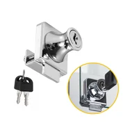 Fechadura Simples Com Puxador Para Porta De Vitrine Rack