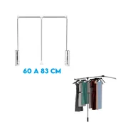 Cabideiro Basculante Extensível Branco 60cm a 83cm P
