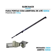 Slide Back MAP4P Preto Fechamento Automático Porta 72 até 123 cm