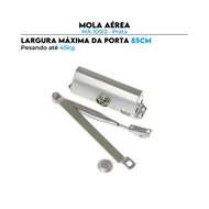 Mola Aérea MA-100/2 Prata Dorma Fechamento Porta até 85 cm 45kg