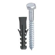 Kit 2 Parafusos Sextavados com Bucha Plástica 10mm