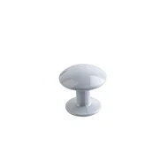 Puxador Armario Redondo Mini Branco Brilhante