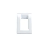 Puxador Armario Argola Quadrado Branco Brilhante