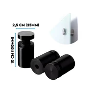 Prolongador Aço Inox 2,5X10cm Preto