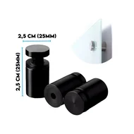 Prolongador Aço Inox 2,5X2,5cm Preto