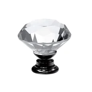 Puxador Cristal Clássico 30mm Preto