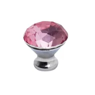 Puxador Cristal Shine 30mm Rosa