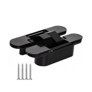 Dobradiça Invisível 3D Preto 110mm Para Moveis