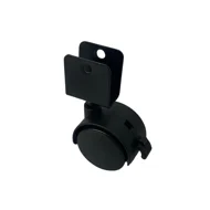 Rodizio Giratório Duplo 40mm Chapa U Com Trava Chapa