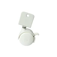 Rodizio Giratório Duplo 40mm Chapa U Com Trava