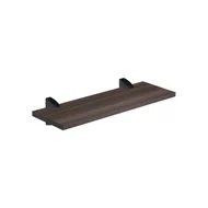 Prateleira 100x20cm de Madeira com Suporte Clip Nogueira San Remo
